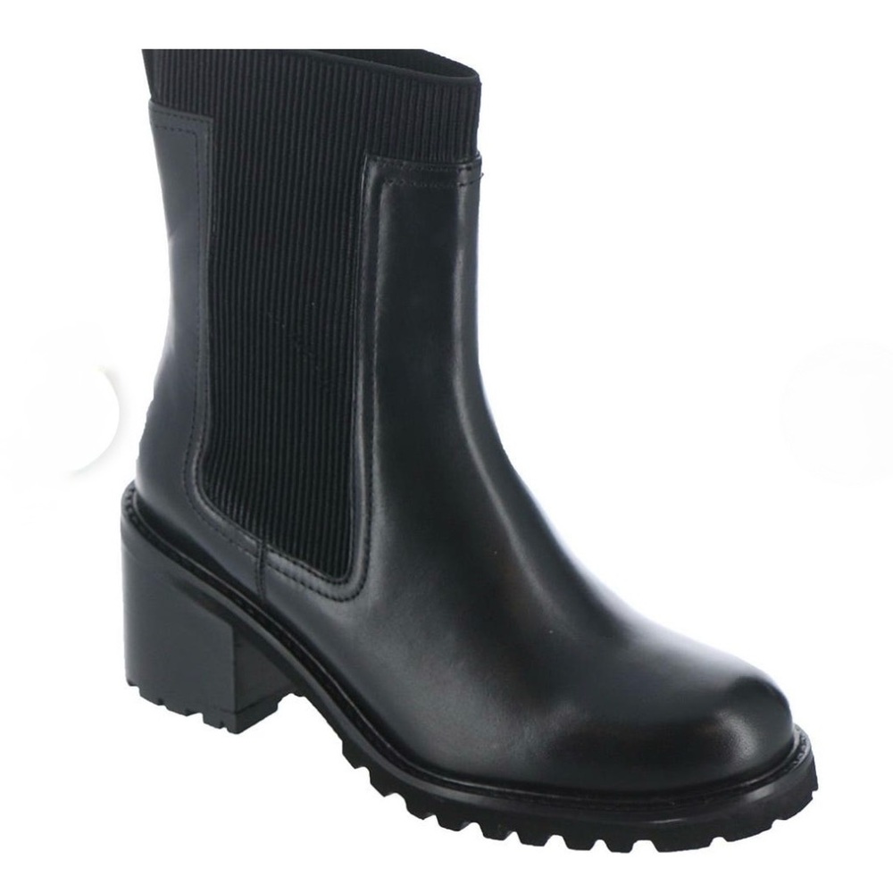 Seychelles Black Knit Leather Booties